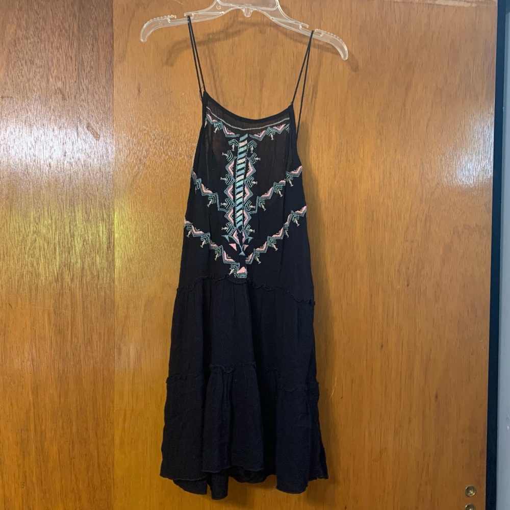 Black low back dress